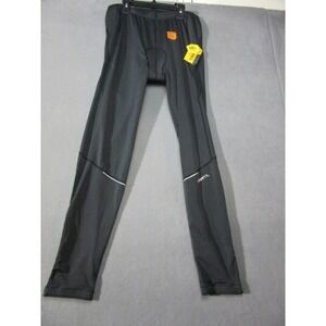 Trayl Cycling Tights Mens Large Black New Elite Gel Seat Dri Logic Zip UPF 50